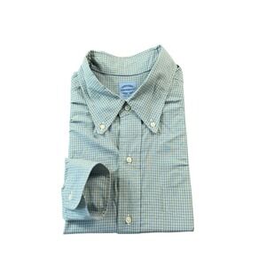 Mercer & Sons Blue Yellow Checked Cotton L/S Men's Button Front Size Large USA